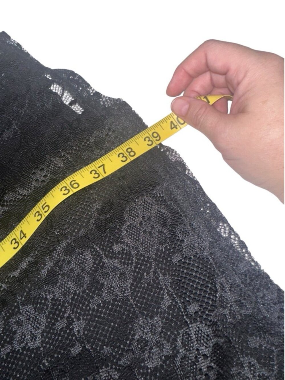 ASOS Women’s Knee Length Black Lace Shift Dress Sz 16 Whimsygoth Witchy Goth - Picture 7 of 7